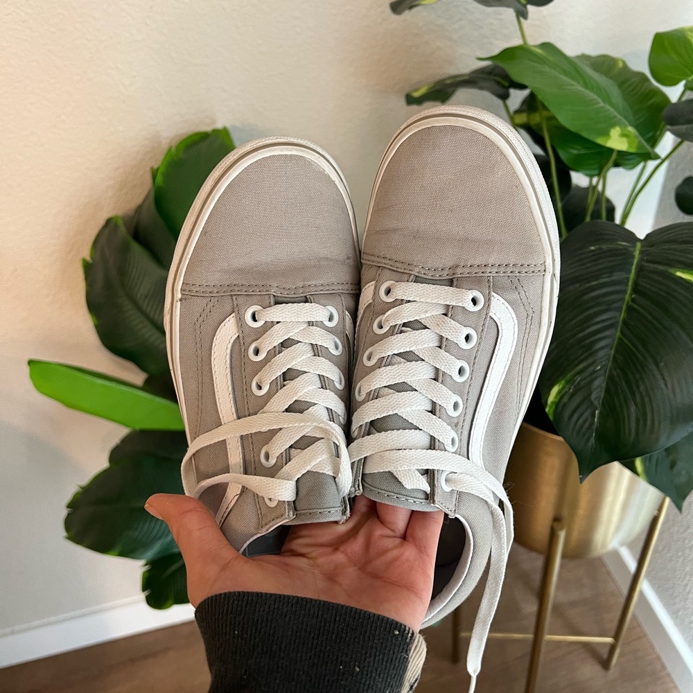 Vans Gray and White Women's Sneakers